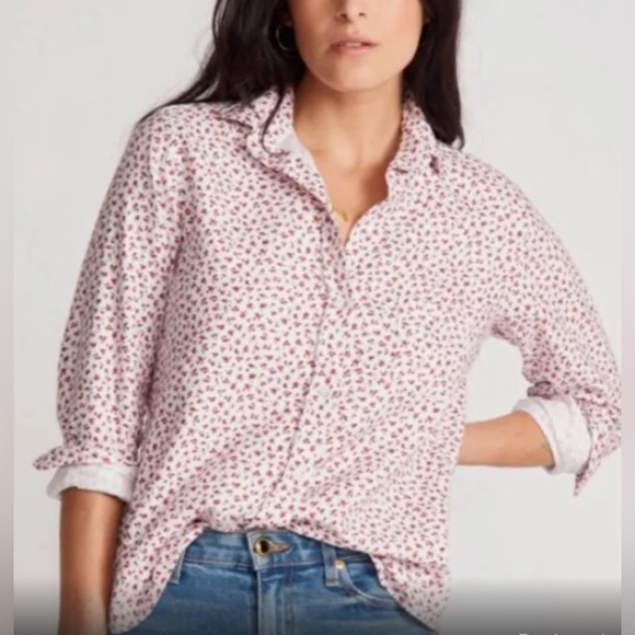 GRAYSON Anthropologie The Hero ditzy floral button-down flannel blouse - Picture 1 of 8